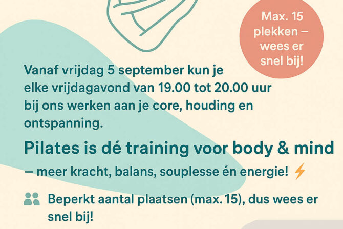 YES, WE STARTEN MET PILATES π