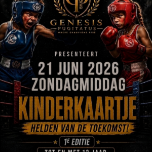 Ticket (t/m 12 jaar) - Amateurboksen zondagmiddag 21-6-2026