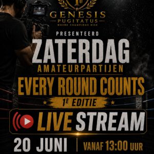 Livestream amateurboksen zaterdagavond 20 juni 2026